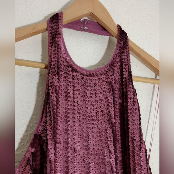 Express Pink Sequin Halter Dress - Picture 6 of 8